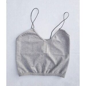 NEW Free People Intimately Brami Cropped Cami Heather Gray 32A, 32B, and 32C.